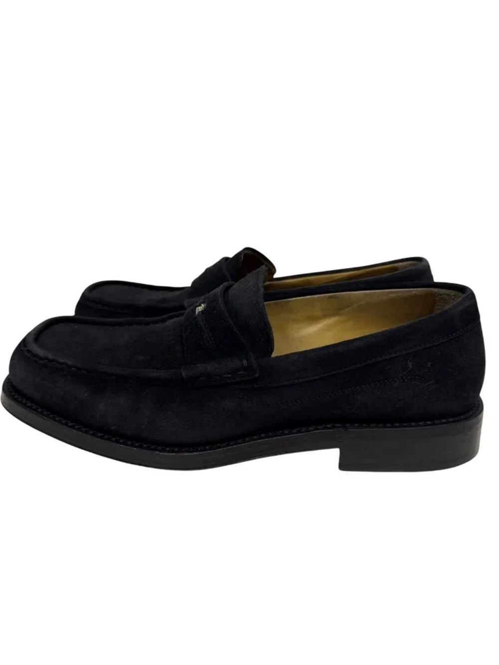 Gianni Versace Men's Black Suede Medusa Square Toe Loafers EU 43.5 US 9.5 Italy